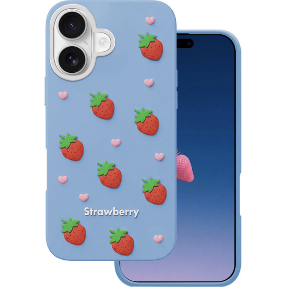 TFO Strawberry Case For Iphone 16 / 17 6,1'' blue