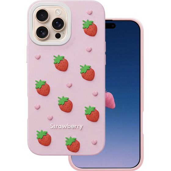 TFO Strawberry Case For Iphone 16 Pro 6,3'' pink