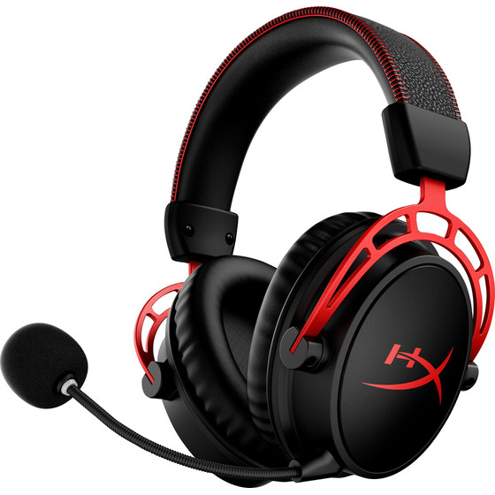 HP Hyperx Cloud Alpha Wireless Gaming Headset - Virtual 7.1-Surround/Dts Headphone:X 2.0/Spatial Audio/Over-Ear - black/Rot - (4P5D4AA)
