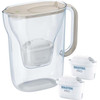 Brita Style Essential Filter Jug + 2 Maxtra Pro Pure Performance Filter Cartridges (sand-coloured) - (1059838)
