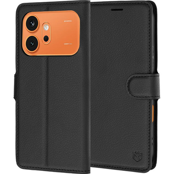 Techsuit - Leather Folio - Honor 600 / 600 Pro - Black