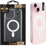 Idol 1991 ���� Iphone 15 6.1'' Super Magsafe Antishock Clear Air Back Cover Tpu Camera Guard �������