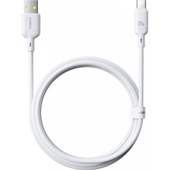 Baseus USB-A To USB-C Cable Silky, 100W, 5A, 1m, White - (P10377703213-00)