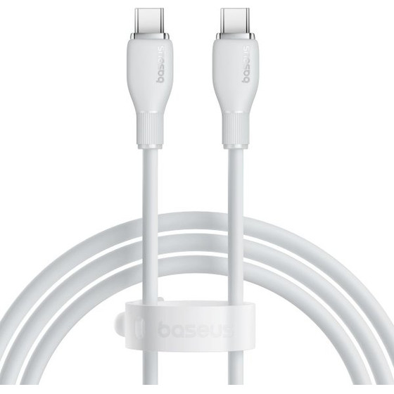 Baseus USB-C To USB-C Cable Pudding, 100W, 5A, 1.2m, White - (P10355702221-00)