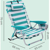 Songmics Beach Chair White/Green 68x63x75cm - (GCB62JW)