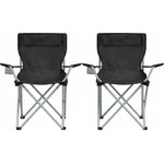Songmics Camping Chair Set Of 2 Black 84x52x81cm - (GCB01BK)