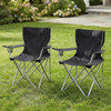 Songmics Camping Chair Set Of 2 Black 84x52x81cm - (GCB01BK)