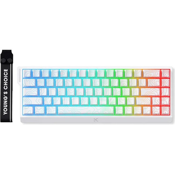 MCHOSE Gaming Mechanical Keyboard Ace 68 - 8K, Ice Rhino Magnetic Switch [Linear] (English US), White - (MC-ACE68-17)