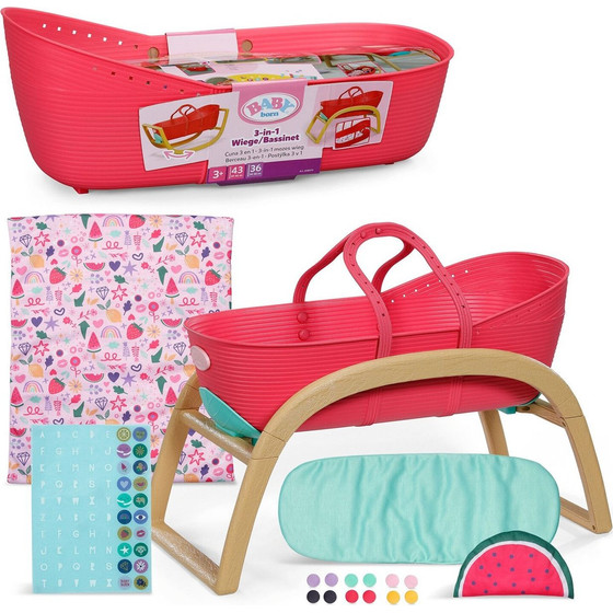 Zapf Creation: Baby Born 3-in-1 Cradle Pinplay Bassinet (838075)