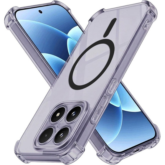 Techsuit - Shockproof Clear Silicone Magsafe - Xiaomi 17 - Smoke Black