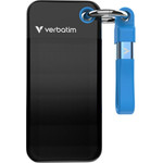 Verbatim External Drive Pocket Ssd 256GB USB-C 3.2 gen.2 black-Blue - (32416)