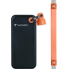 Verbatim External Drive Pocket Ssd 256GB USB-C 3.2 gen.2 black-Orange - (32418)