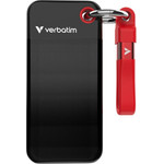 Verbatim External Drive Pocket Ssd 256GB USB-C 3.2 gen.2 black-Red - (32417)
