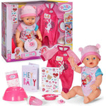 Zapf Creation: Baby Born Emma Interactive Doll With Accessories & Romper (43cm) (840504)