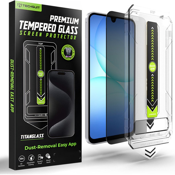Techsuit - [Fingerprint Unlock Compatible] Titanglass Crystalhd - Samsung Galaxy A16 4G / A16 5G / A17 4G / A17 5G - Privacy