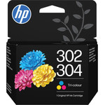 HP No 302_304 Tri-Color Original Ink Crtg 100 Pgs - (B7RT6AE)