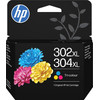 HP 302XL_304XL Tri-Clr Original Ink Crtg - (B7RT8AE)