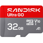Sandisk Microsdhc Memory Card Ultra Go Android A1, 32Gb, Class 10 / UHS-1 U1 - (SDSQUGN-032G-GN6MN)