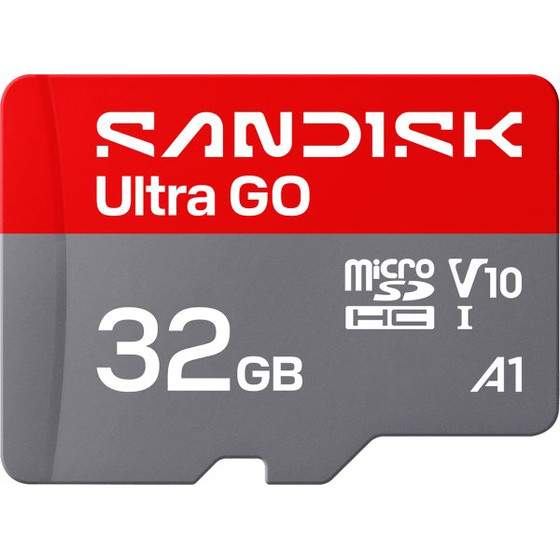 Sandisk Microsdhc Memory Card Ultra Go Android A1, 32Gb, Class 10 / UHS-1 U1 - (SDSQUGN-032G-GN6MN)