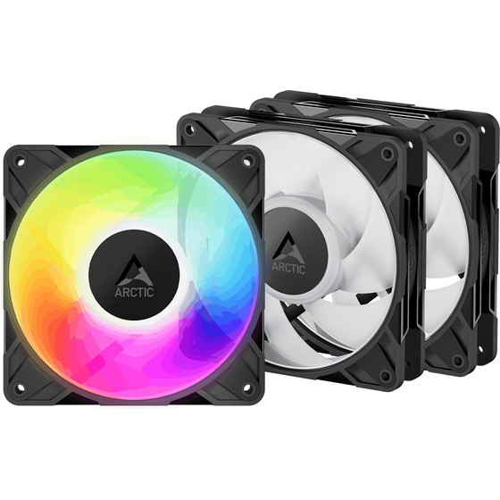 Arctic P12 Pro A-Rgb Ln - 3 Pack - 120mm Case Fan- Low Noise Fluid Dynamic - 2000 Rpm - Pwm - (ACFAN00347A)