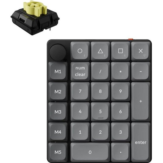 Keychron K0 Max Qmk Wireless Custom Num Pad Mechanical Low Profile Banana Sw. Rgb Hot-Swap - (K0M-H4)