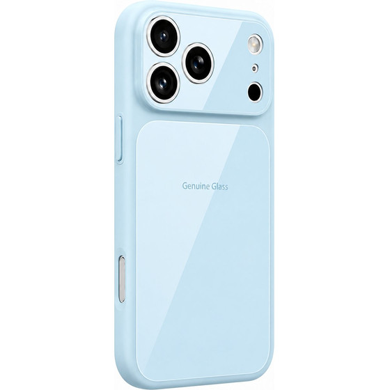 Case GENUINE-Glass Magsafe Apple Iphone 16 Pro Max /Sky blue/ OEM