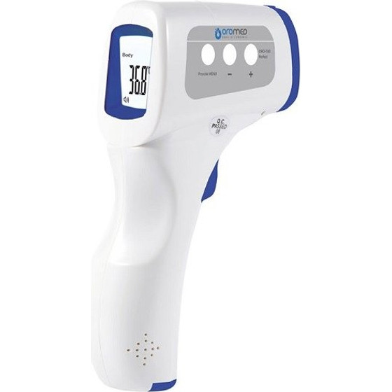 Oromed Remote Sensing Thermometer Blue, White Universal Buttons - (ORO-T60 PERFECT)