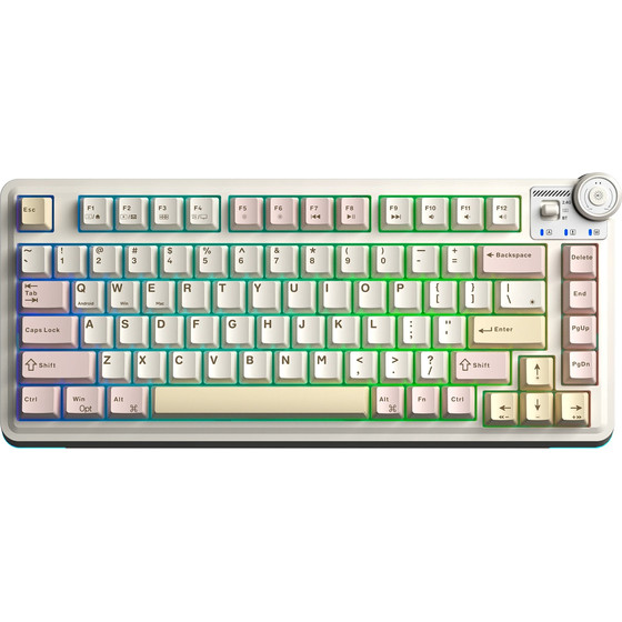 Aula Wireless Gaming Mechanical Keyboard AU75 - Bloomfield Switch [Linear] (English US), Beige - (AU75-BS-BEIGE)