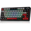 Aula Wireless Gaming Mechanical Keyboard F75 Max - Reaper Switch [Linear] (English US), Black, Red - (F75MAX-RS-BR)