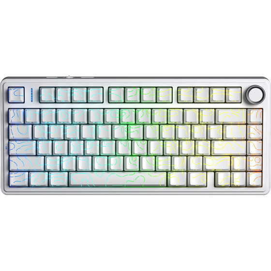Aula Wireless Gaming Mechanical Keyboard F75HE - Black King Magnetic Switch [Linear] (English US), White - (F75HE-BKS-WH)