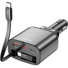 Choetech ��������� ����������� ������� �������� �� ����� ����� Usb A & Usb C & ������������ Retractable ������� 105W ������ ���� - (TC0033)