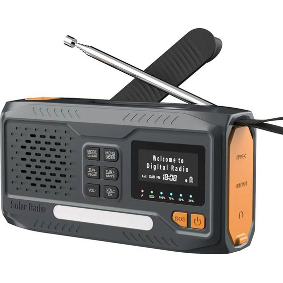 EXTRALINK Emergency Radio Bluetooth Solar With Crank Dynamo Powerbank 4500MAh With Flashlight Sauce BT-4000 - (EX.98451)