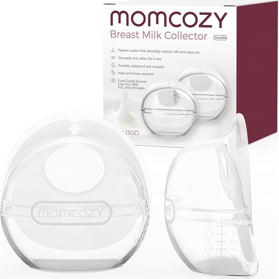 MOMCOZY BC003 90ML Reusable Milk Collector For BREASTMILK-Double - (BC009-NA71NB-A)