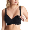 MOMCOZY YN46 Seamless Support Floral Nursing Bra Black 2XL - (FB086-BL02XL-A)