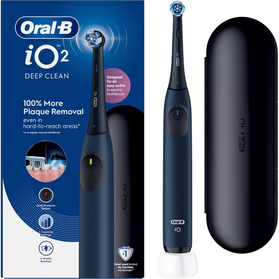 Oral-B Electric Toothbrush Io Series 2 Ocean Blue + Travel Case - (Io Series 2 Ocean Blue + CASE)