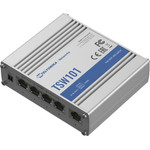 Teltonika TSW101 PoE+ Switch, 5x RJ45 1000Mb/s, 4x PoE+, 60W - (TELTONIKA TSW101000000)