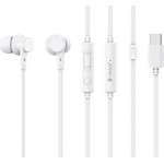 Celebrat Earphones �� ��������� G40, USB-C �������, 10mm, 1.2m, ����� - (G40-WH)