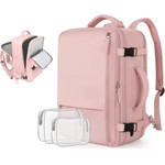 EXTRALINK Black Forest Compact Cabin Travel Backpack 45x20x30 cm + 2x Toiletry Bag - KM03 Pink - (EX.95757)