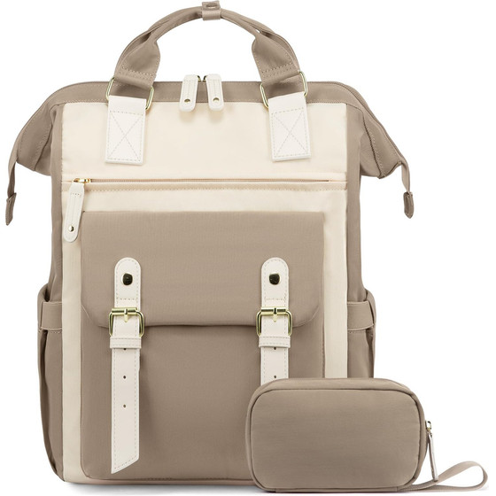 EXTRALINK Black Forest 40x30x15 cm Cabin-Size Travel Backpack + Toiletry Bag - KM02 Beige - (EX.95740)