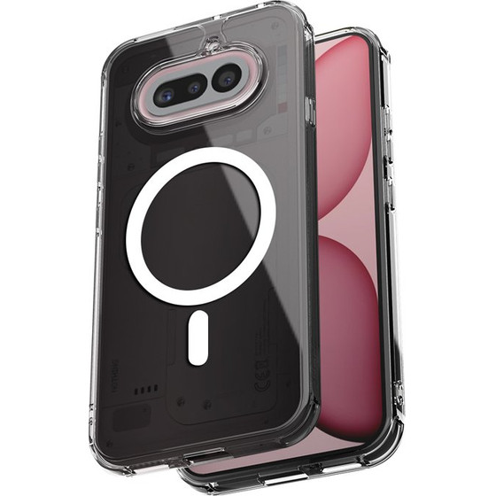Crong Hybrid Clear Magnetic - MagSafe Nothing Phone 4a Case (Transparent) - (CRGHCMNP4ACLR)