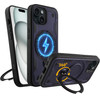 Idol 1991 ���� Iphone 15 6.1'' Armor Tpu Hyper Magsafe Stand Camera Guard BLUE