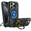 Idol 1991 ���� Iphone 16 Pro Max 6.9'' Armor Tpu Hyper Magsafe Stand Camera Guard BLACK