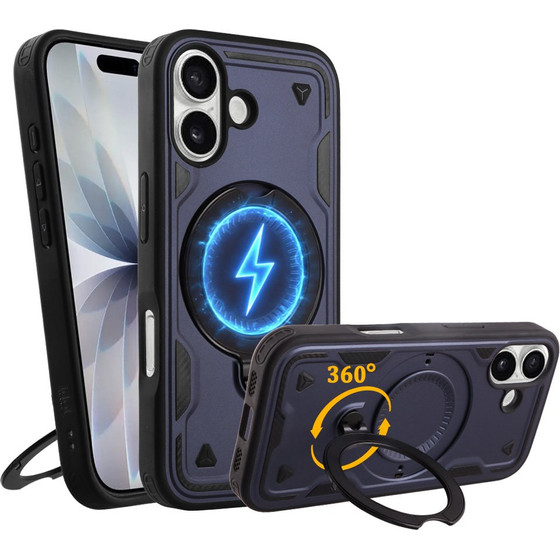 Idol 1991 ���� Iphone 17 6.3'' Armor Tpu Hyper Magsafe Stand Camera Guard BLUE
