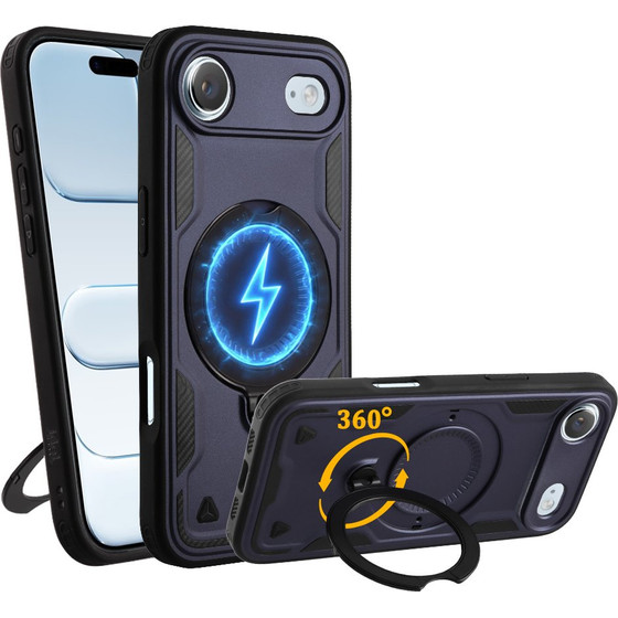 Idol 1991 ���� Iphone 17 Air 6.5'' Armor Tpu Hyper Magsafe Stand Camera Guard BLUE