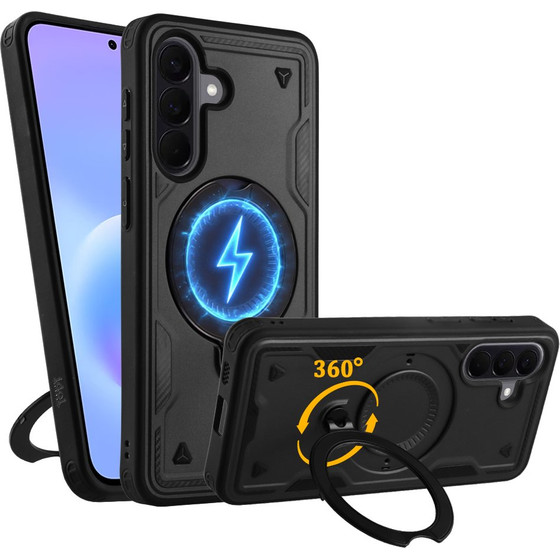 Idol 1991 ���� Samsung A57 5G 6.7'' Armor Tpu Hyper Magsafe Stand Camera Guard BLACK