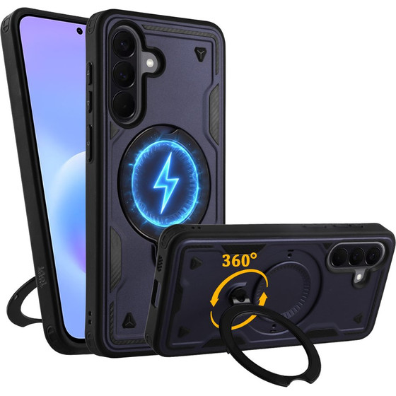 Idol 1991 ���� Samsung A57 5G 6.7'' Armor Tpu Hyper Magsafe Stand Camera Guard BLUE