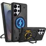 Idol 1991 ���� Samsung S25 Ultra 5G S938 6.9''Armor Tpu Hyper Magsafe Stand Camera Guard BLACK