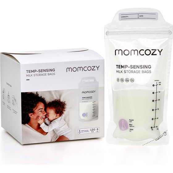 MOMCOZY MS005 Milk Storage Bags 120 Pcs, Temperature Sensitive, 170ml - (MS005-NA12NB-A)