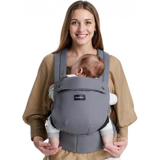MOMCOZY BC001 Baby Carrier Newborn To Toddler Cotton Grey - (BC001-GR12NB-A)