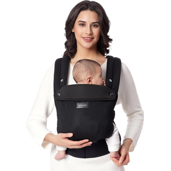 MOMCOZY BC001 Baby Carrier Newborn To Toddler Air Mesh Black - (BC001-BY12NB-A)